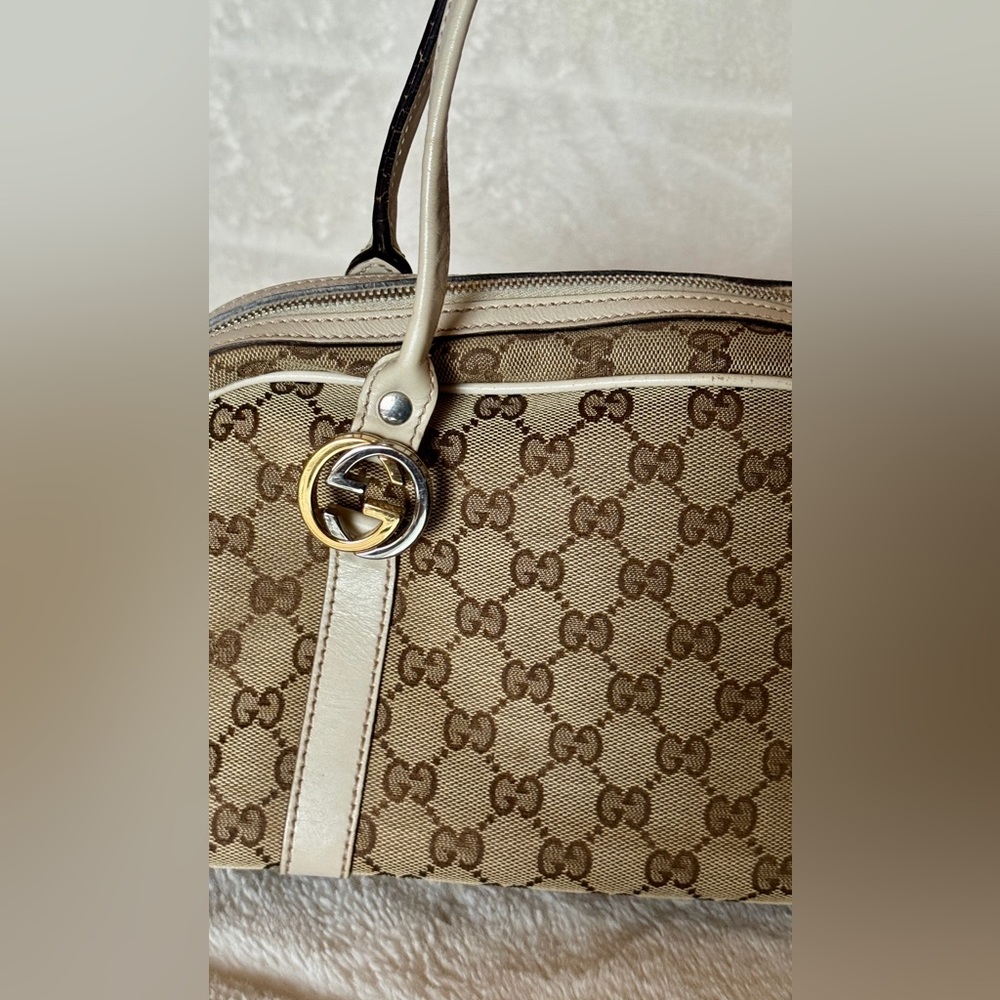 Vintage Gucci Twins Boston GG Canvas Shoulder Bag - Picture 10 of 10